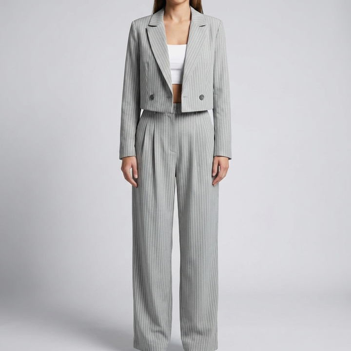 Conjunto de Blazer y Pantalones de Dos Piezas para Mujeres