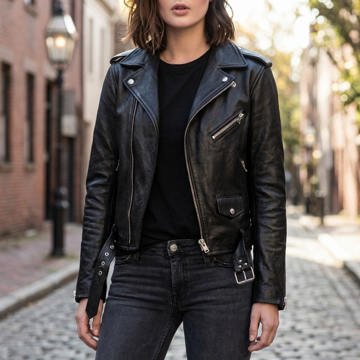 Chaqueta Biker Vintage para Mujeres