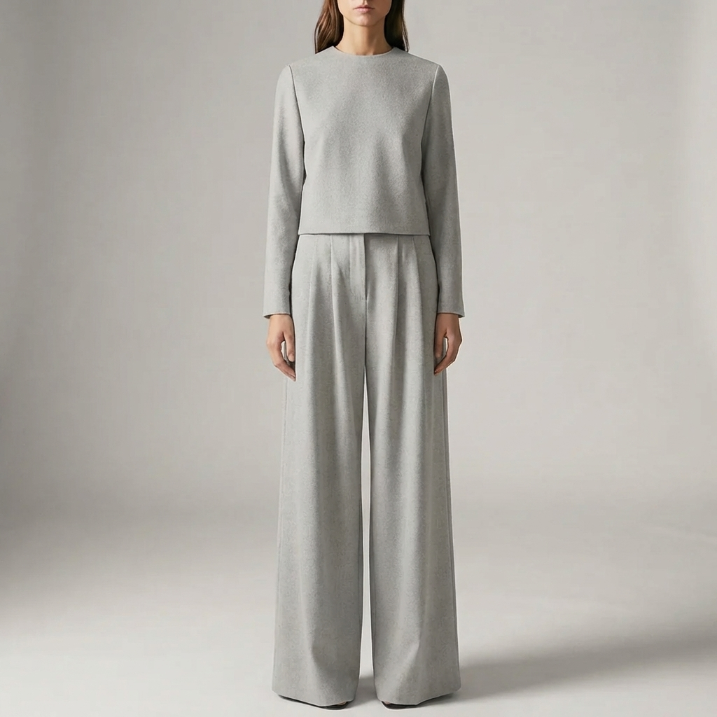 Conjunto de Top y Pantalones Formales de Dos Piezas para Mujeres