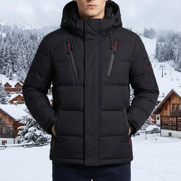Chaqueta de Invierno Aislada con Capucha para Hombres