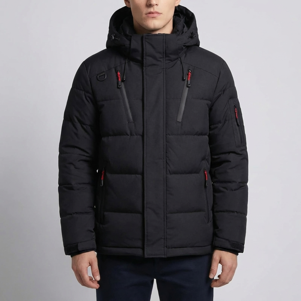 Chaqueta de Invierno Aislada con Capucha para Hombres