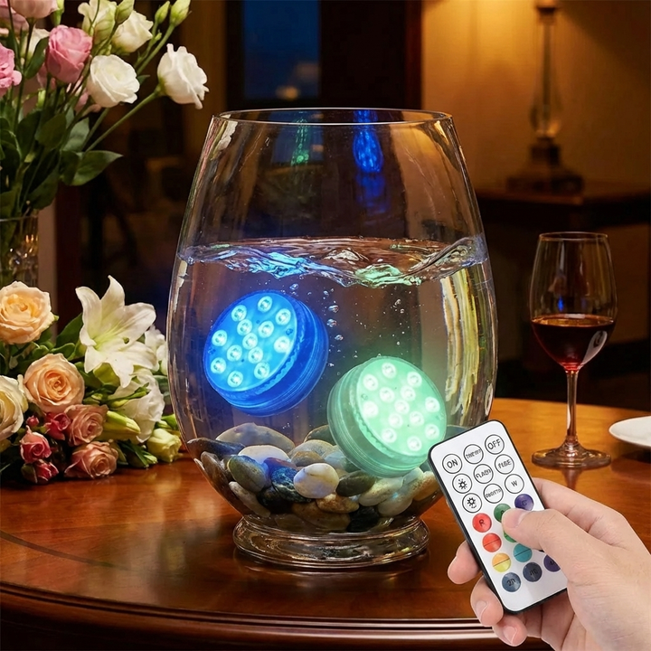 Luz LED Color Submarina para Piscina con Control Remoto RF