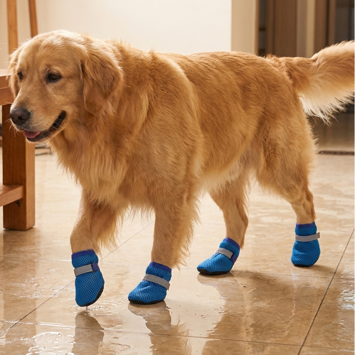 Zapatos Antideslizantes de Caucho para Perros y Gatos