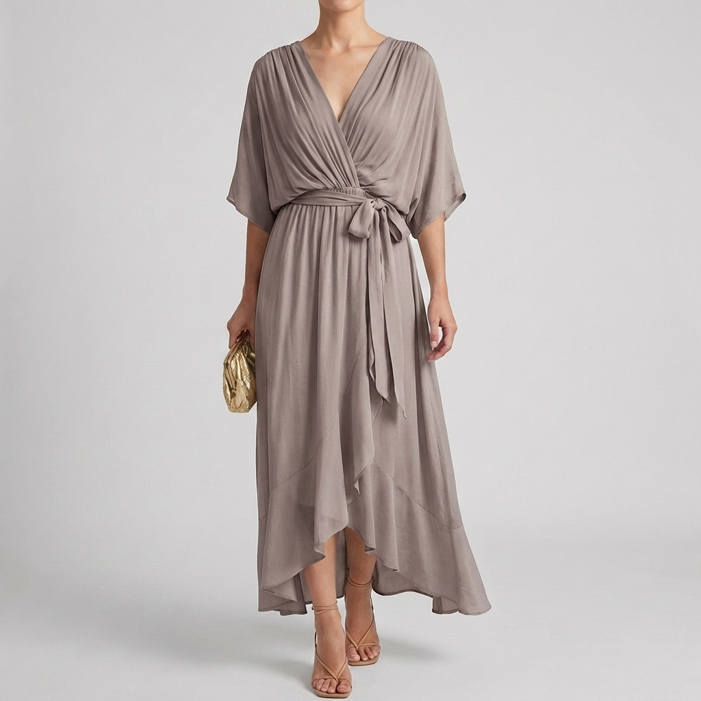 Vestido Envuelto Ligero Elegante para Mujeres