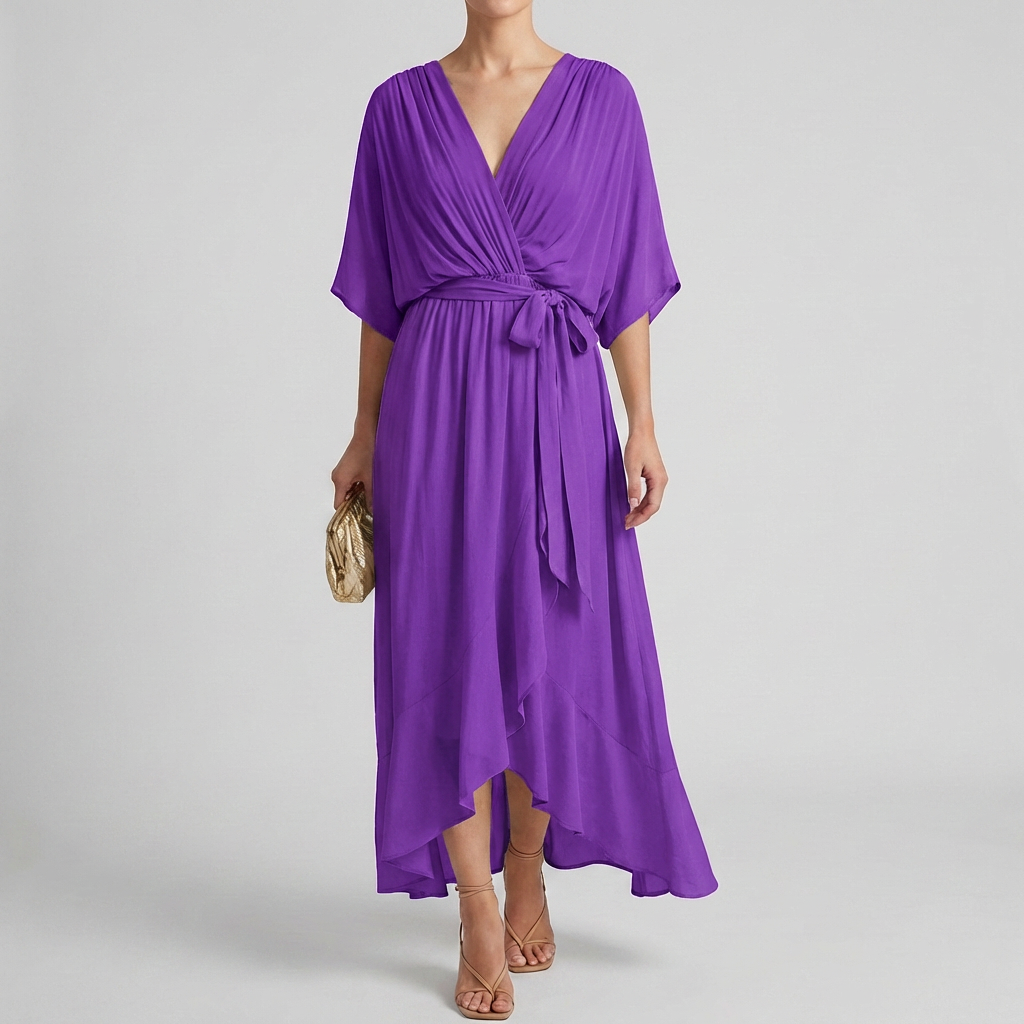 Vestido Envuelto Ligero Elegante para Mujeres