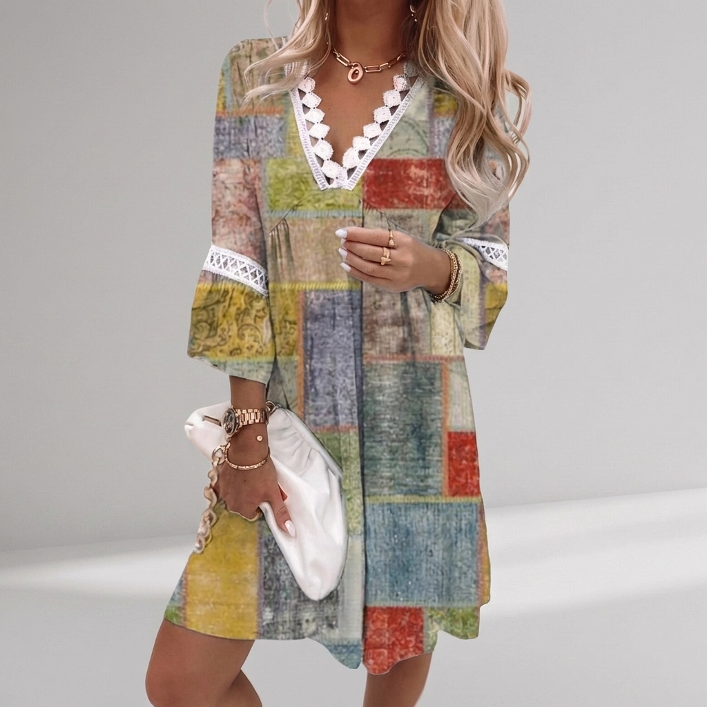 Vestido Boho de Verano con Detalles de Crochet