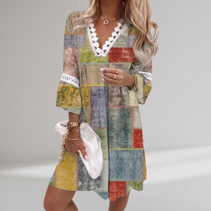 Vestido Boho de Verano con Detalles de Crochet