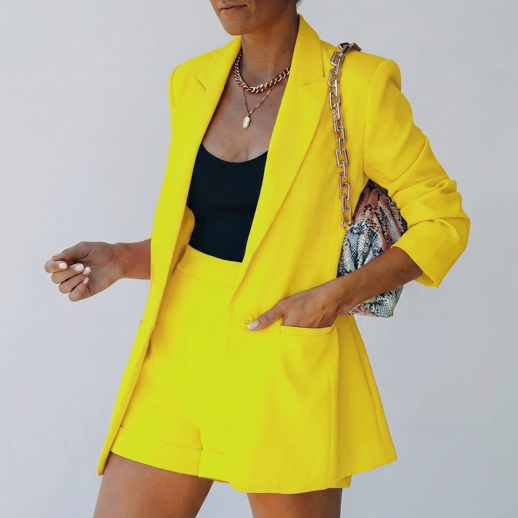 Conjunto Blazer Chic Shorts para Mujeres