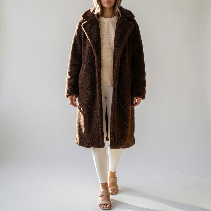 Abrigo Teddy Largo para Mujeres