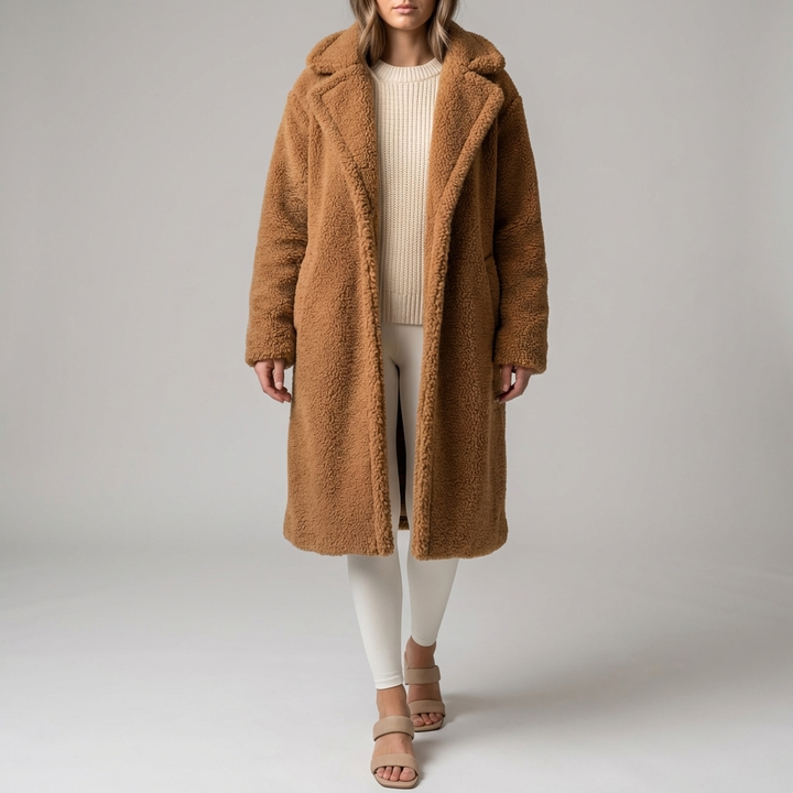 Abrigo Teddy Largo para Mujeres