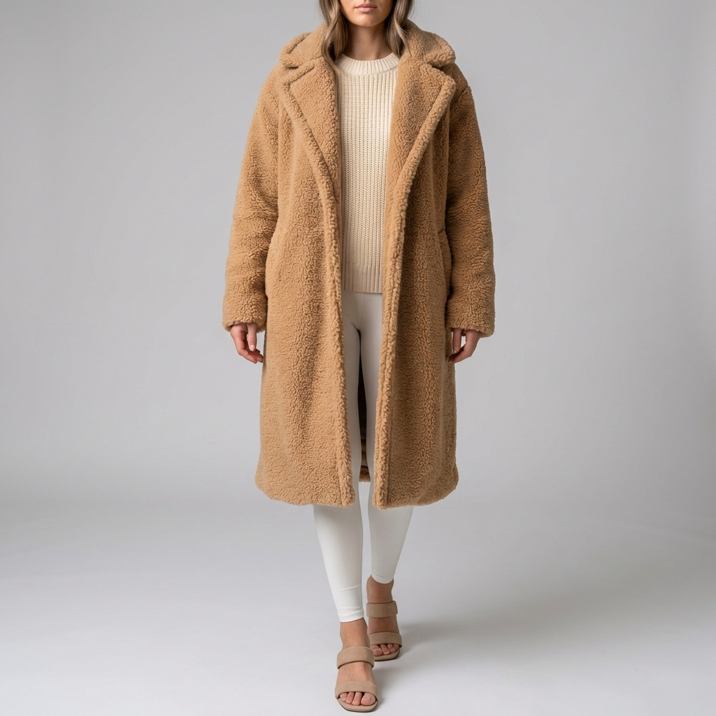 Abrigo Teddy Largo para Mujeres
