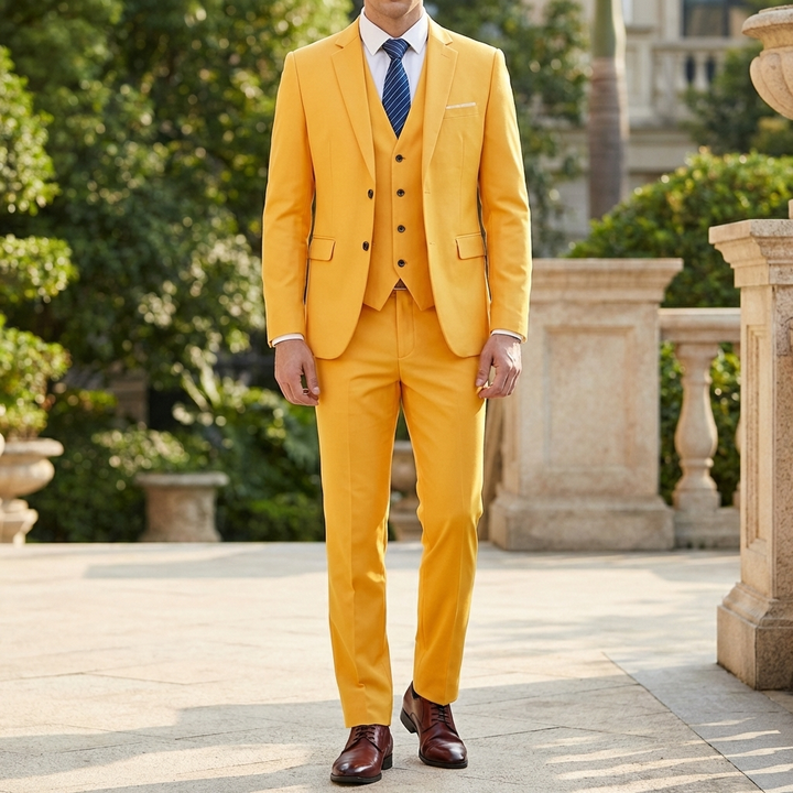 Traje Slim Fit de 3 Piezas de Lujo para Hombres
