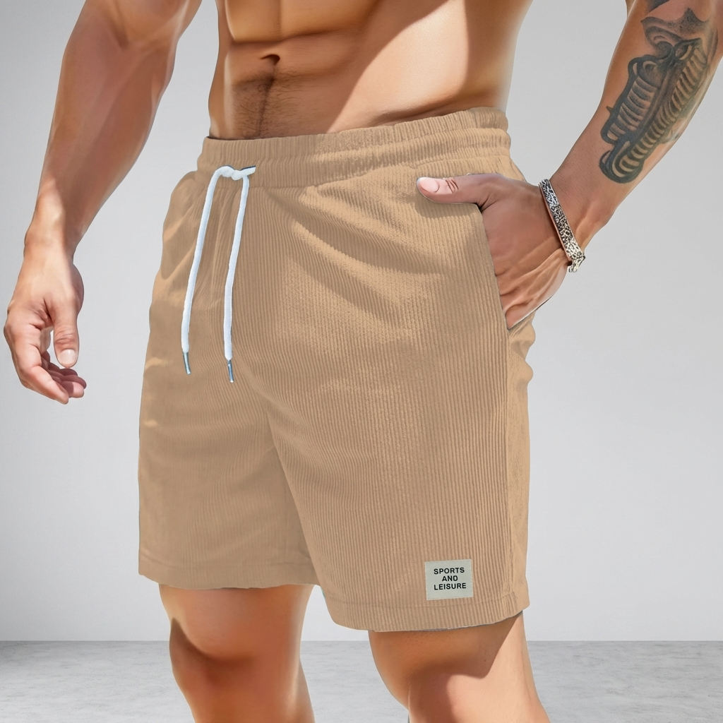 Pantalones Cortos de Corduroy Casuales para Hombres