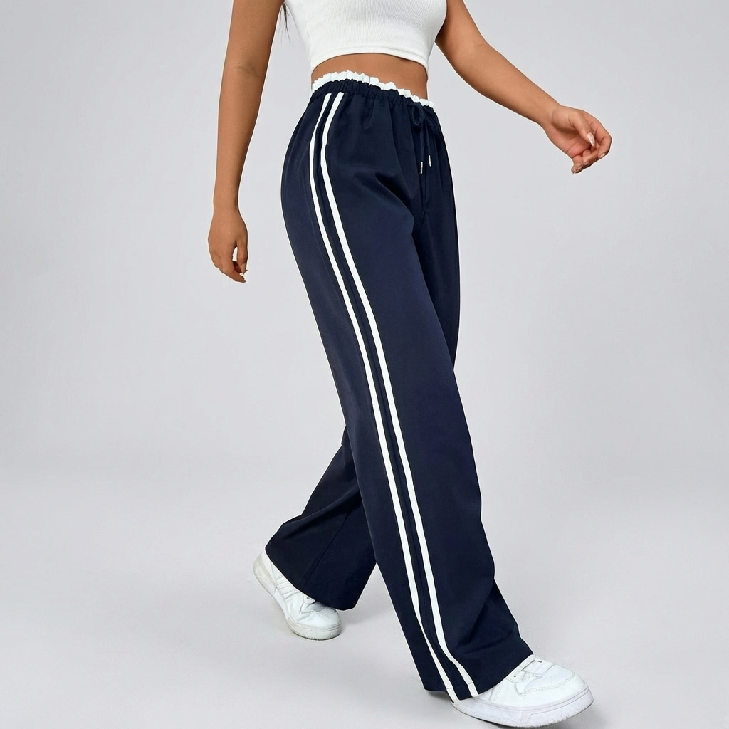 Pantalones Anchos Deportivos a la Moda