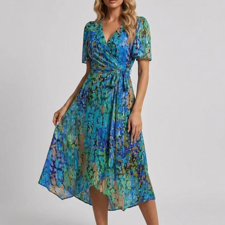 Vestido Floral Fluido de Verano para Mujeres