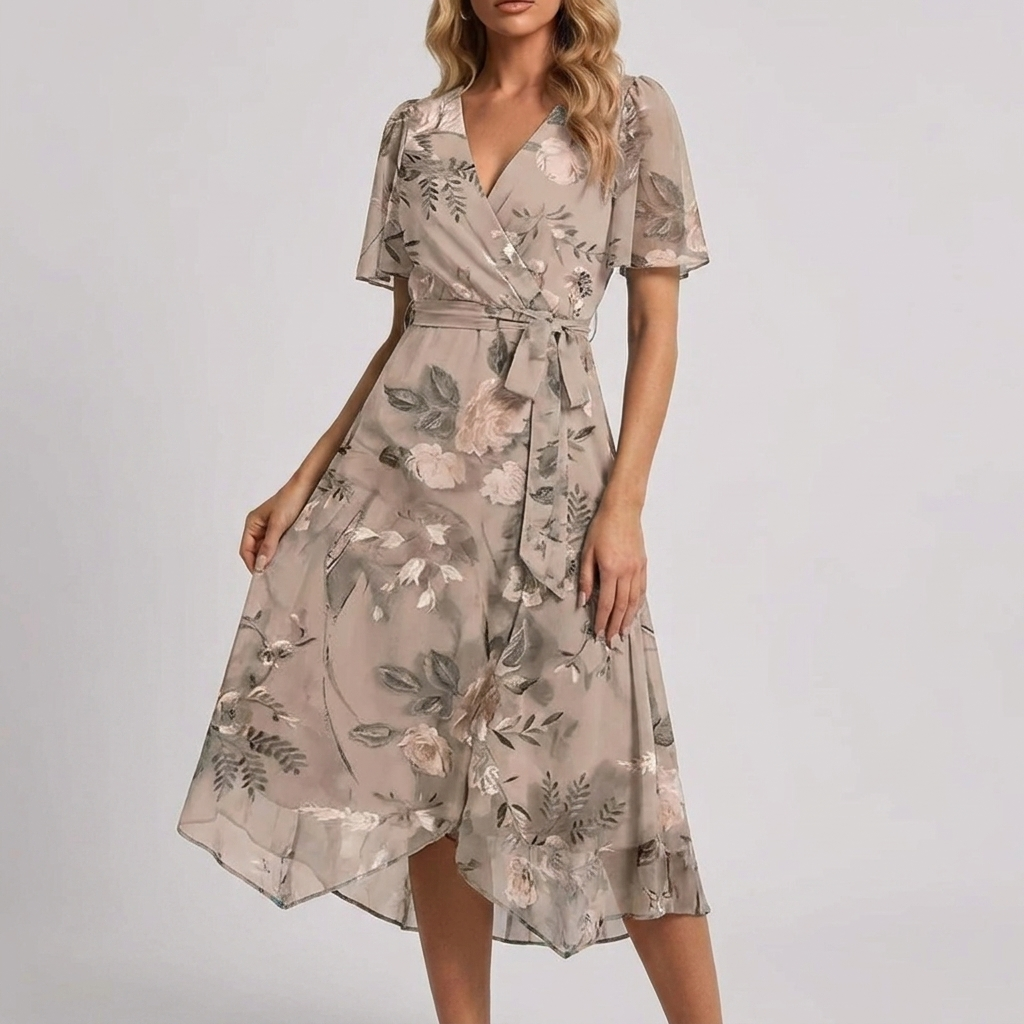 Vestido Floral Fluido de Verano para Mujeres