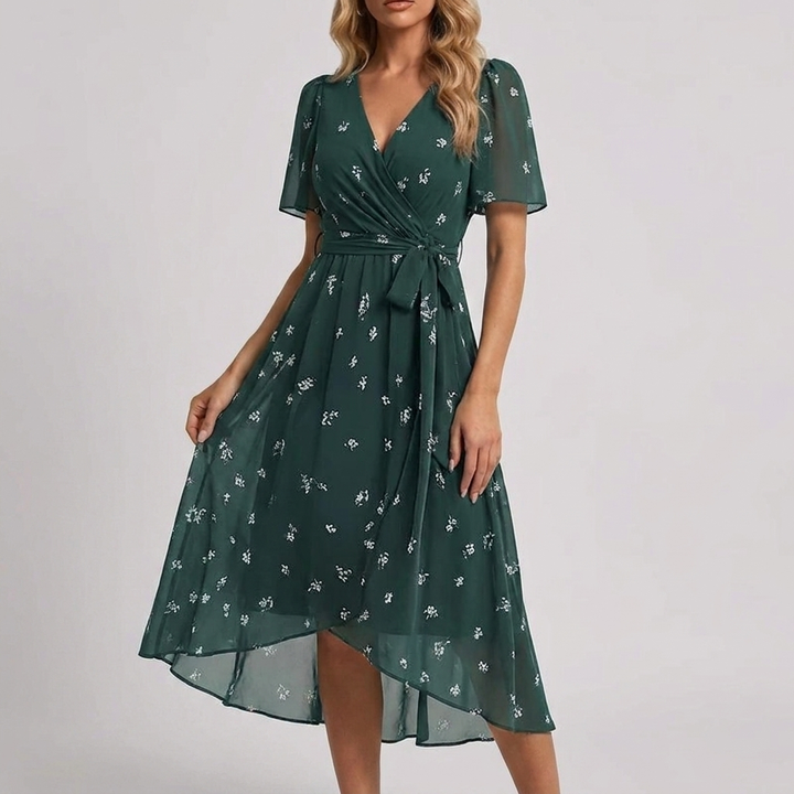 Vestido Floral Fluido de Verano para Mujeres