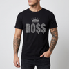 Camiseta Holgada de Manga Corta con Estampado para Hombre