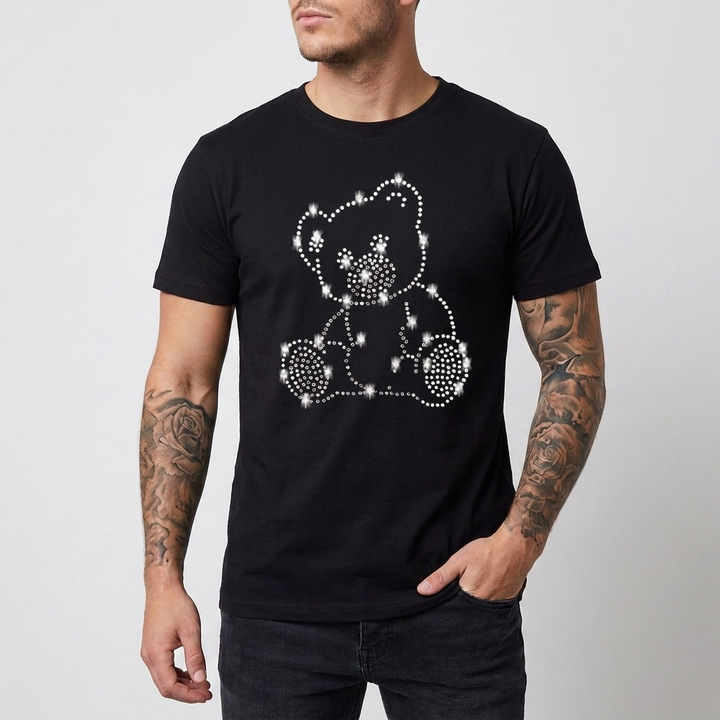 Camiseta holgada de manga corta con estampado para hombre, imagen 5