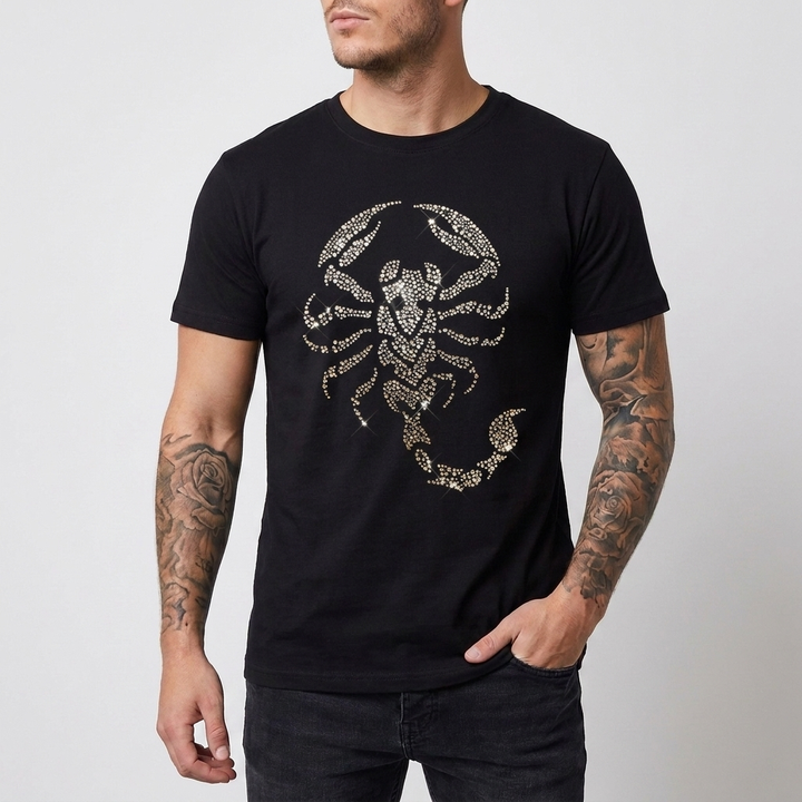 Camiseta holgada de manga corta con estampado para hombre, imagen 6
