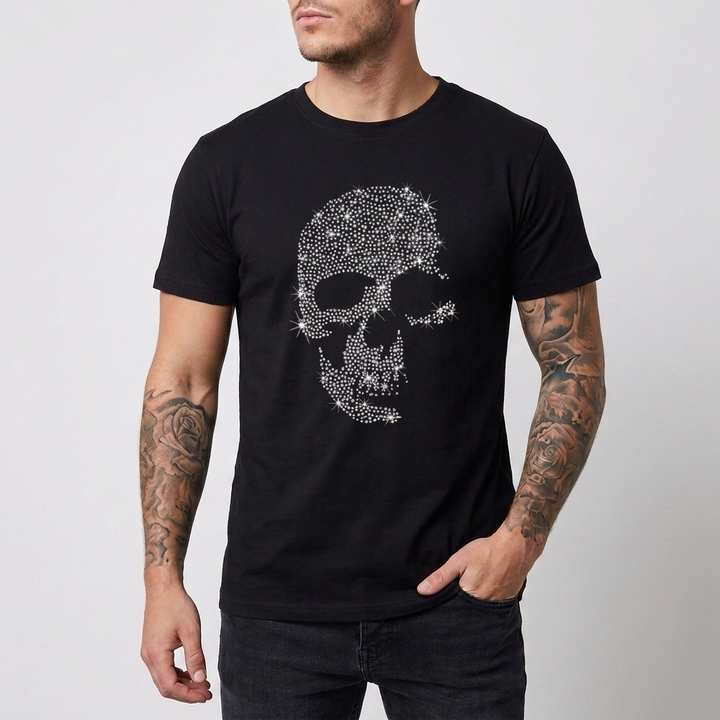 Camiseta holgada de manga corta con estampado para hombre, imagen 12
