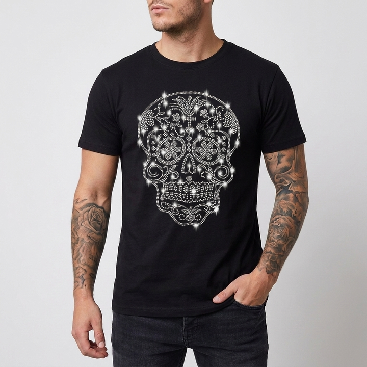 Camiseta holgada de manga corta con estampado para hombre, imagen 10