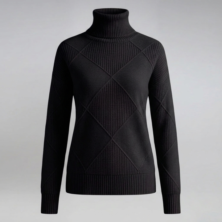 Suéter fino de mujer con cuello alto