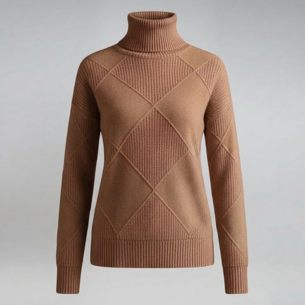 Suéter fino de mujer con cuello alto