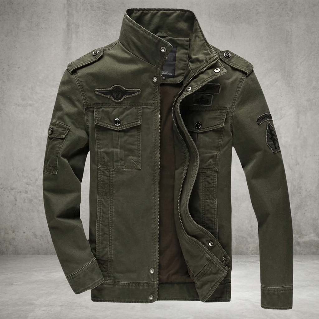 Chaqueta de entretiempo con cuello alzado para hombre, imagen 3