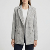 Blazer de Tweed a Doble Botón Personalizado para Mujeres
