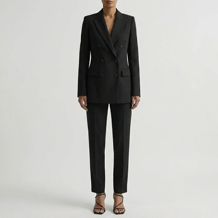 Conjunto de Blazer y Pantalones a Medida Doble Breasted
