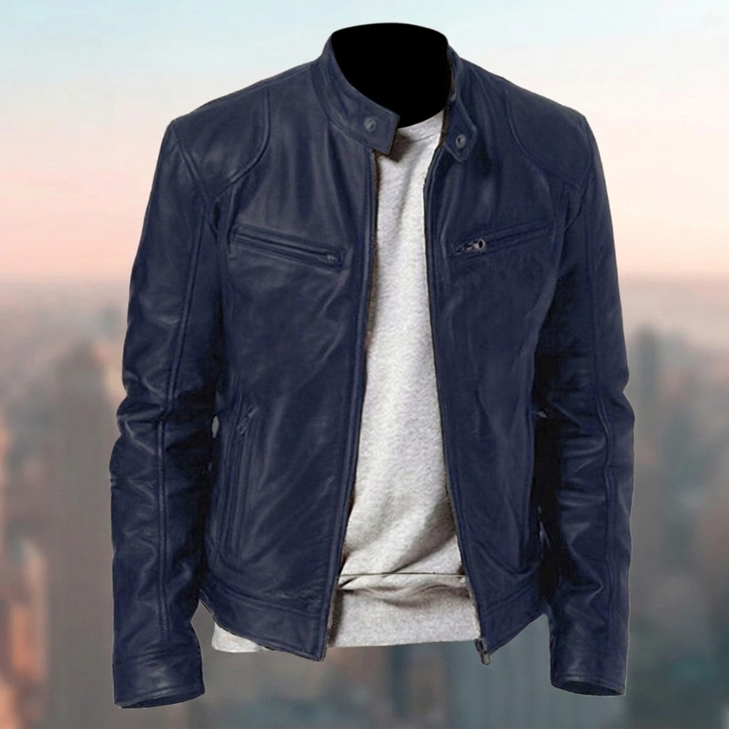 Chaqueta de Cuero para Hombres – Diseño Elegante con Atractivo Diario