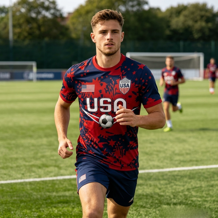 Camiseta de Fútbol Patriótica de EE. UU. para Hombres