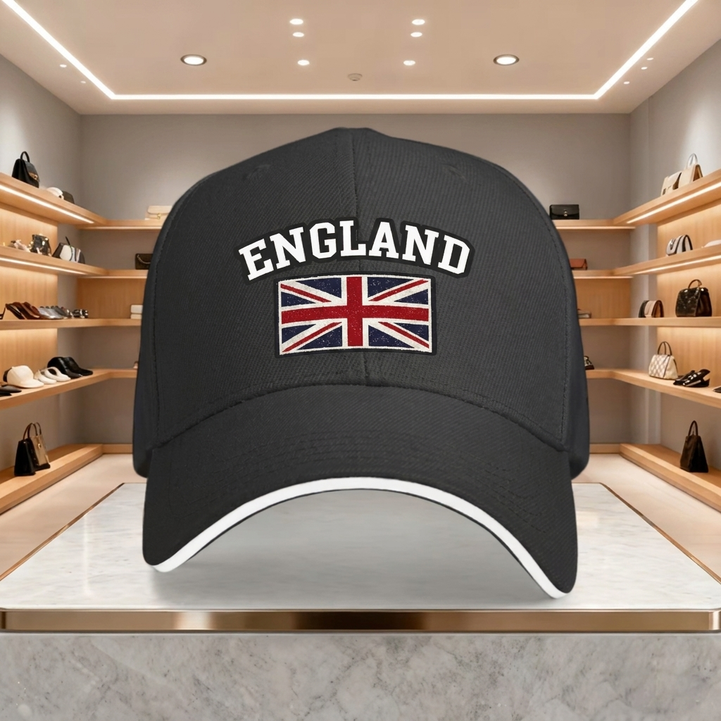 Gorra de béisbol con bandera del Reino Unido de Inglaterra