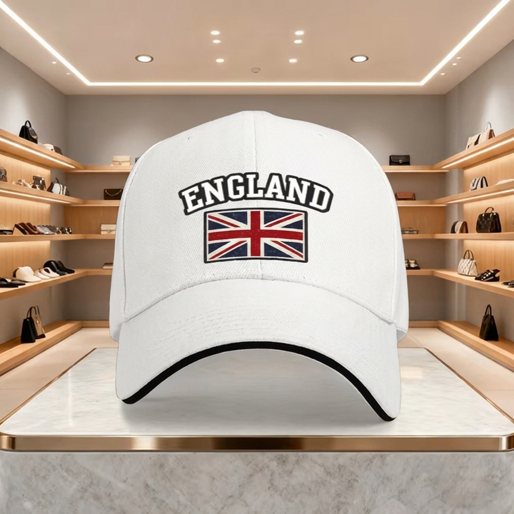 Gorra de béisbol con bandera del Reino Unido de Inglaterra
