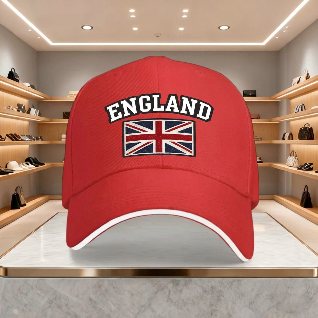 Gorra de béisbol con bandera del Reino Unido de Inglaterra