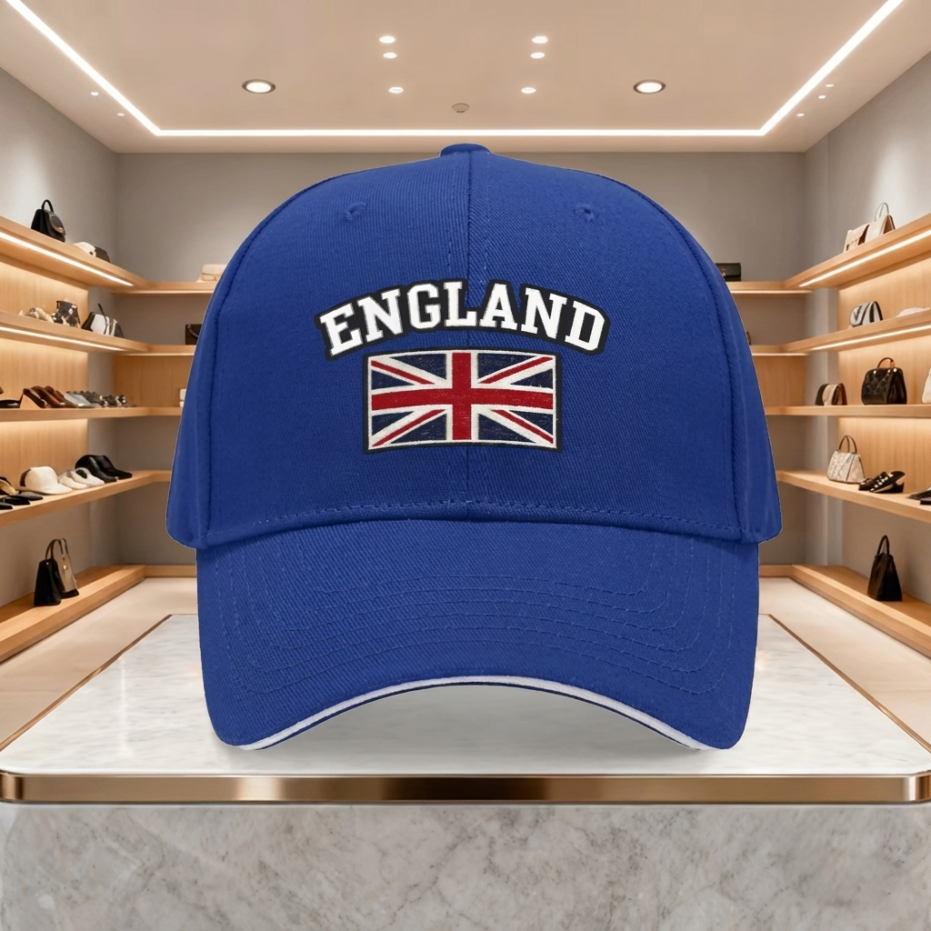 Gorra de béisbol con bandera del Reino Unido de Inglaterra