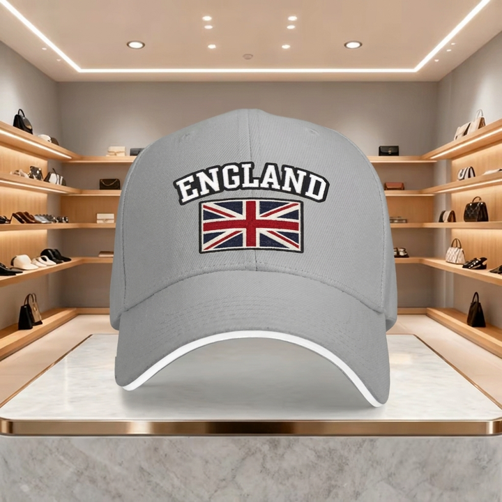 Gorra de béisbol con bandera del Reino Unido de Inglaterra