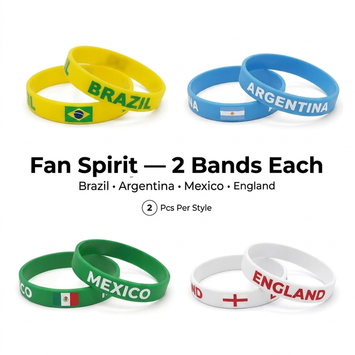Conjunto de Pulseras de Fanático del Fútbol