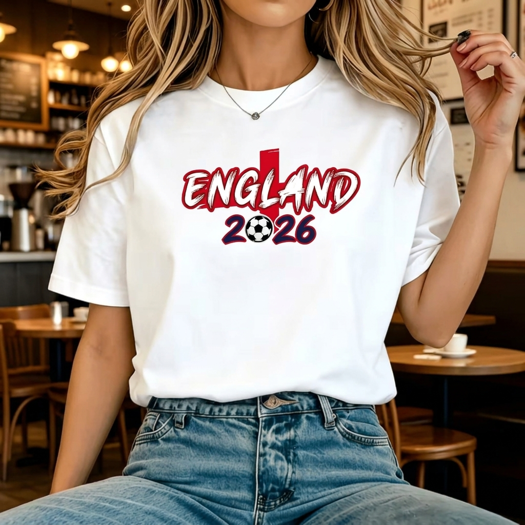 Camiseta de Fútbol para Mujeres Inspirada en Inglaterra