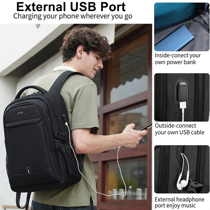 Mochila impermeable para portátil y viajes