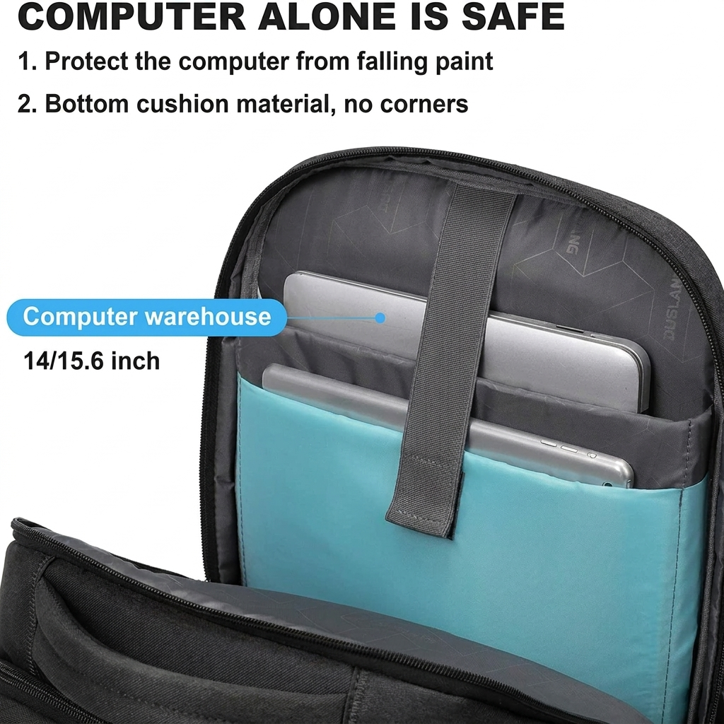 Mochila impermeable para portátil y viajes con compartimentos organizados