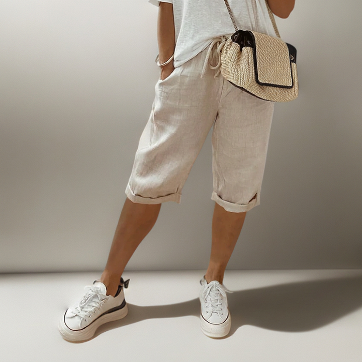 Pantalones cortos sueltos con cordón