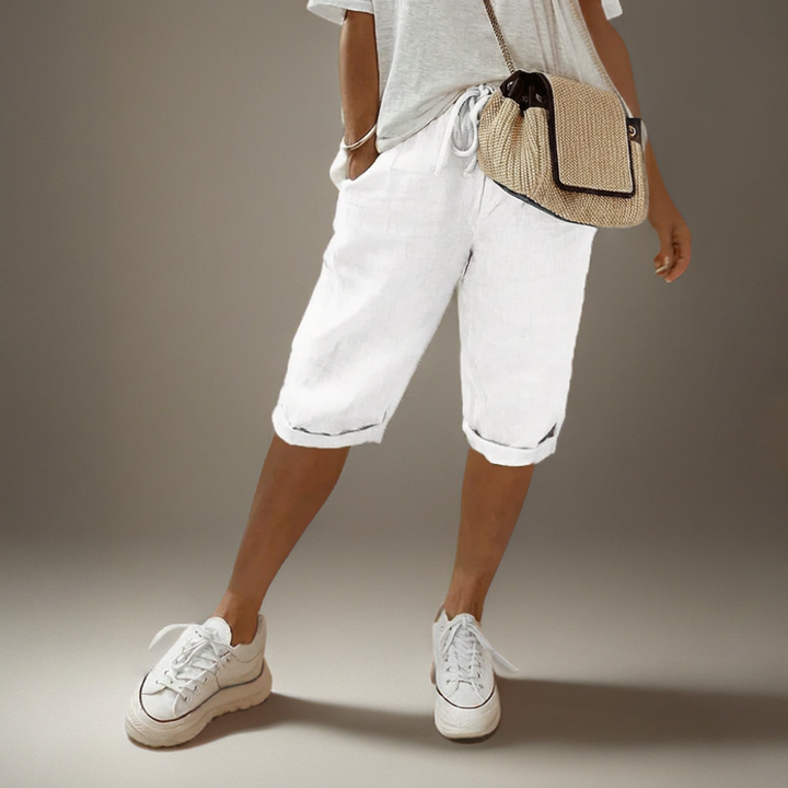 Pantalones cortos sueltos con cordón
