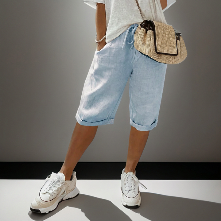 Pantalones cortos sueltos con cordones