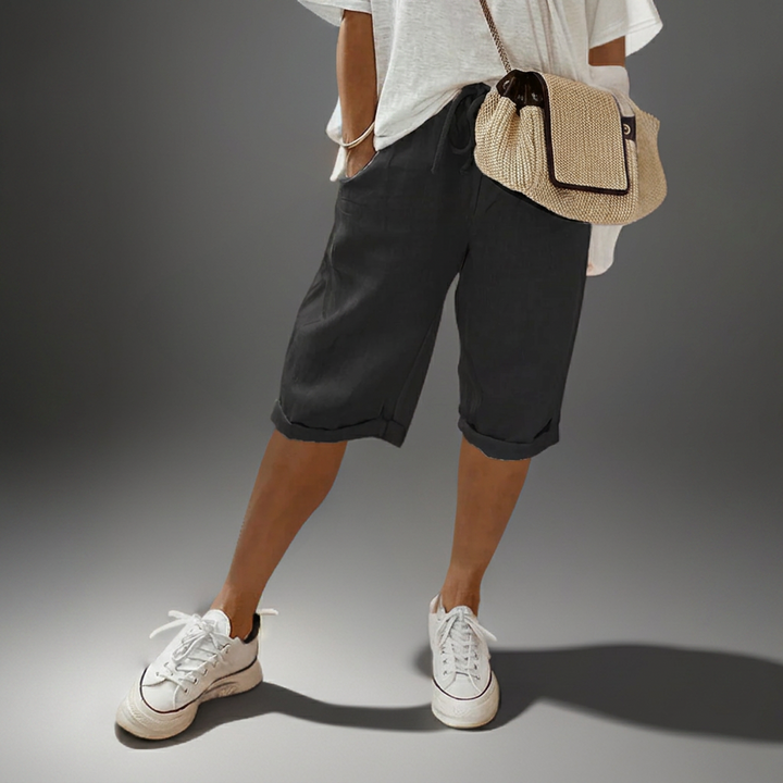 Pantalones cortos sueltos con cordones
