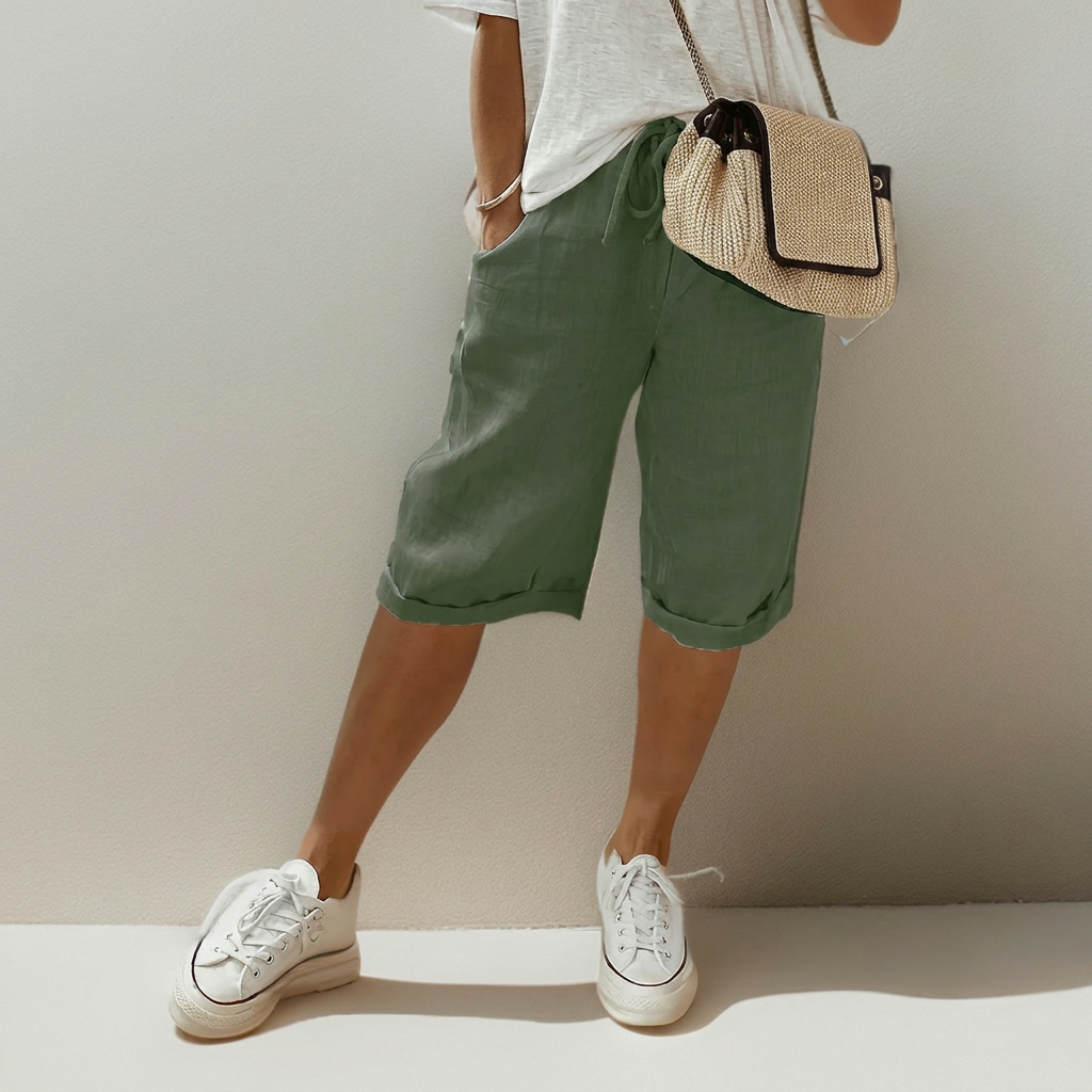 Pantalones cortos sueltos con cordón