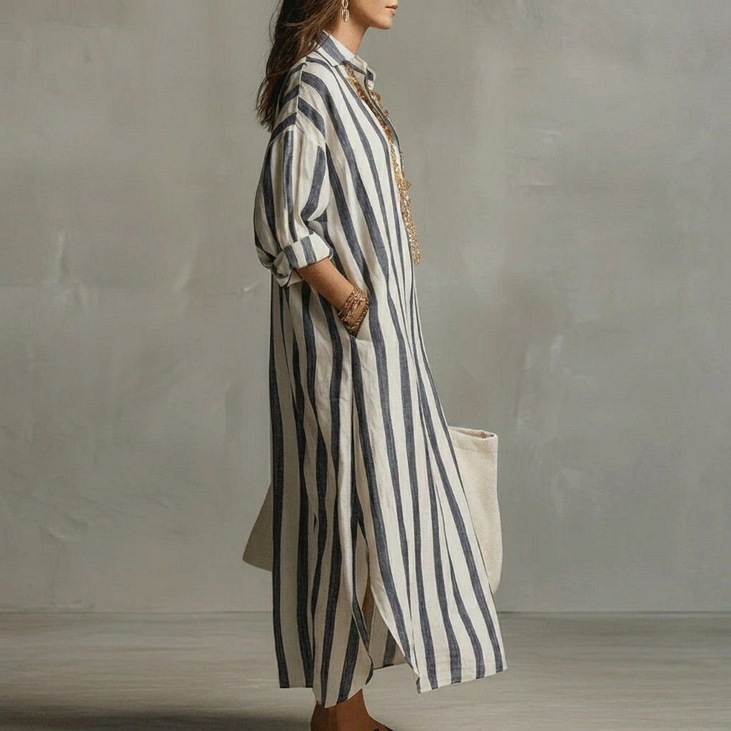 Vestido A-line para Mujeres – Con Cuello Revers