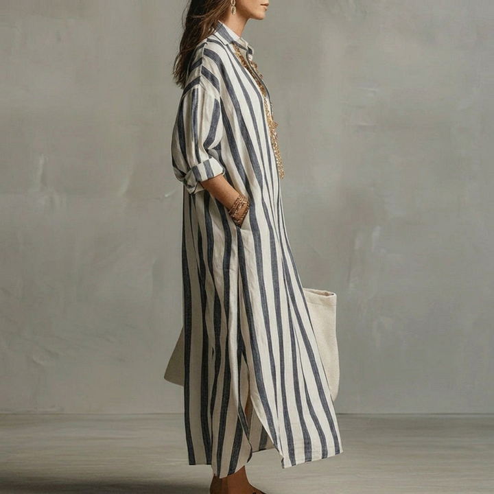 Vestido A-line para Mujeres – Con Cuello Revers