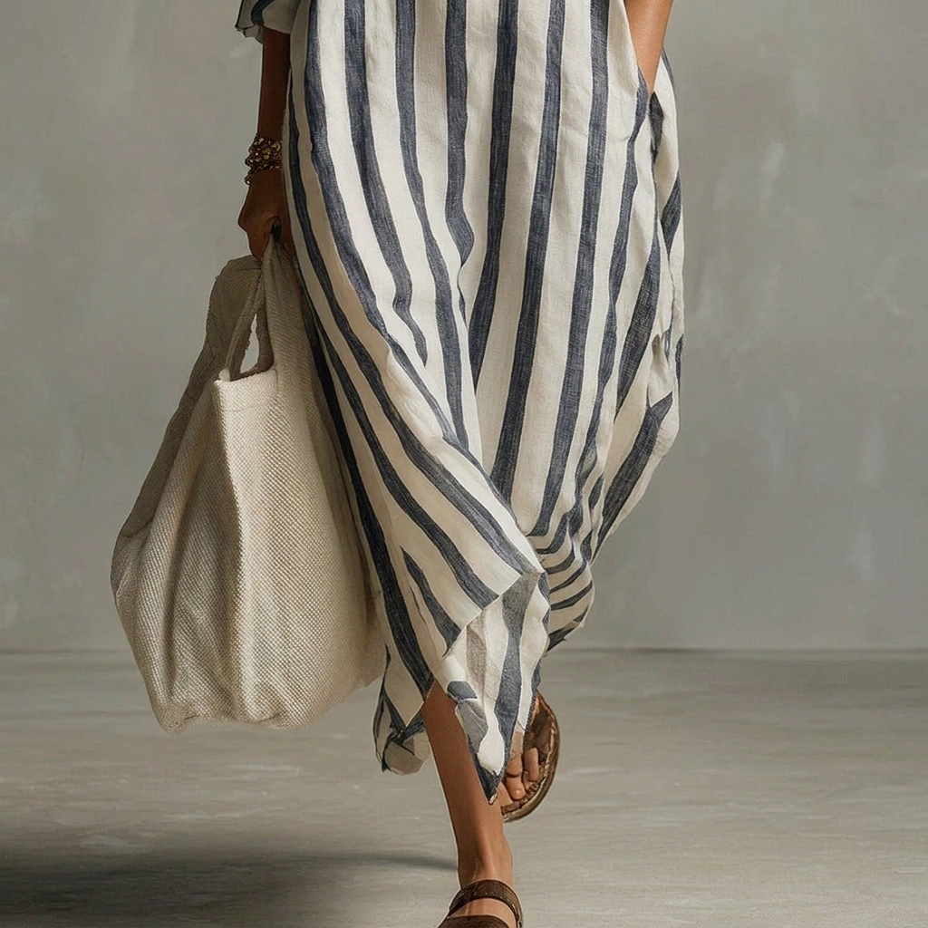 Vestido A-linea para Mujer – Con Cuello Solapa
